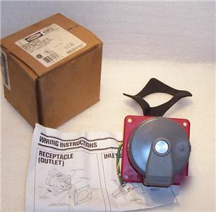 Hubbell 420R7W pin and sleeve receptacle 3 pole 20A