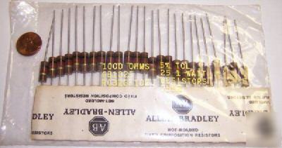 Lot of 8 allen bradley 5.6 ohm, 1/4 watt, 5% resistors