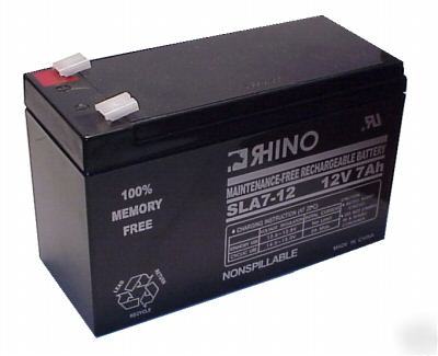 New 12 volt 7 amp hour 12V 7AH battery sealed lead acid 