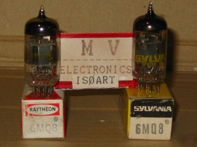 2 tubes 6MQ8 raytheon+sylvania - valvole rÃ¶hren 