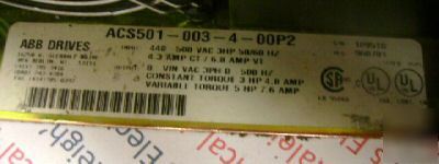 Abb acs 500 ACS501-003-4-00P2 5 hp