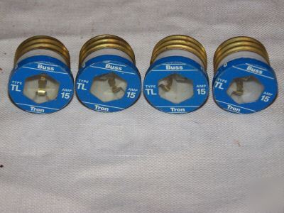 Buss tl 15 amp edison base fuse plug time delay