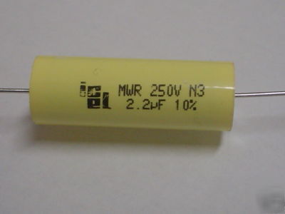 New 10PCS 250V 2.2UF axial mylar capacitors 
