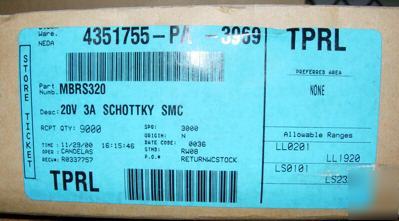 New MBRS320 schottky rectifier t/r 9000PCS wow volume
