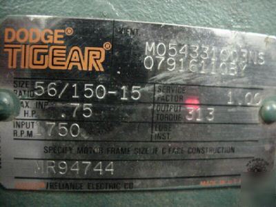 Reliance speed reducer tigear 15:1 ratio