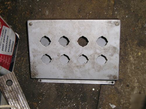 Slope top pushbutton station box. nema type 8 hole 4X2