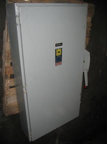 Square d H366 600A/600V/3P fused safety switch