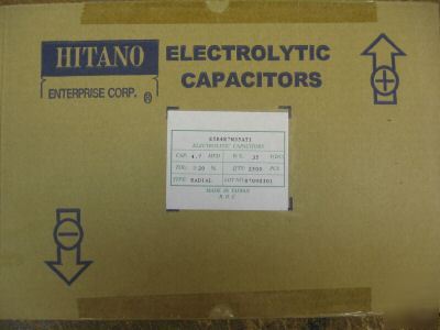 2000PCS p/n E5R010M50AT1 ; 1MF , 50V , +/- 20% radial