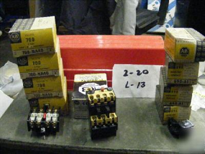9 pcs allen bradley mixed lot 700N/895-A1/193/