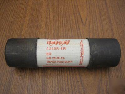 Gould shawmut A240R-6R amptrap fuse 2400 vac A240R6R v