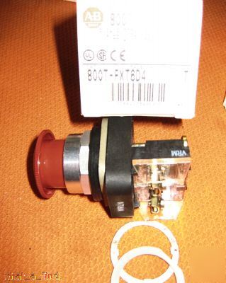 New allen bradley 800T-FXT6D push button red twist lock