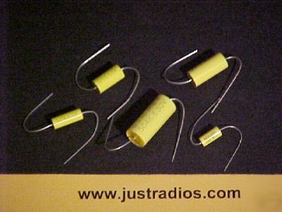 .001UF at 1000V tubular axial film capacitors : qty=10 
