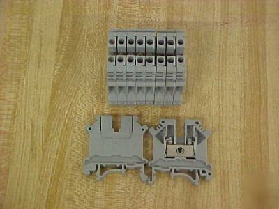 (10) phoenix contact part# UK5 600V 40A terminal block 