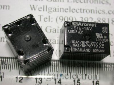 Aromat/pan/mat JS1E-18V 18VDC pcb power relay spdt nos