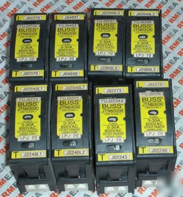 Buss fuse holder JTN60030 w/ fuse lpj-20SP lot of 8@