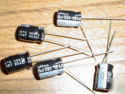 New 100PC 50V 100UF nichicon hi temp radial capacitors 