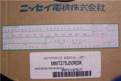 New nissei MMT275J50RDK film capacitor qty 500 