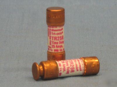 Shawmut 25A 250V fuse TR25R flnr 25 fnr-r-25 1A697