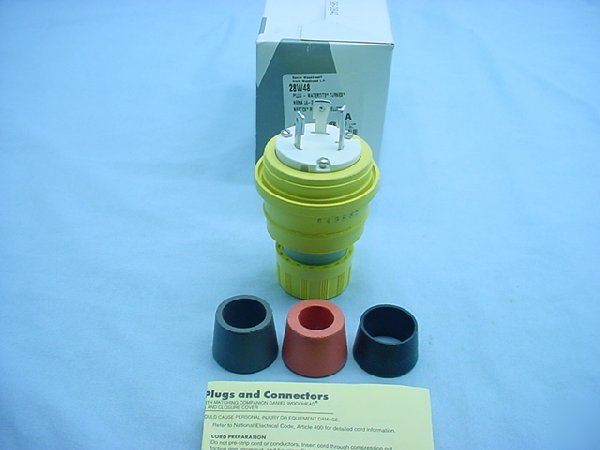 Woodhead L6-30 watertite locking plug 30A 250V 28W48