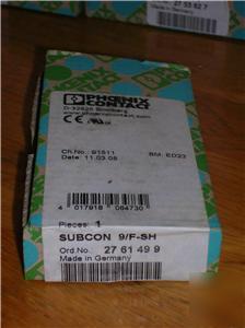 Phoenix contact subcon 9/f-sh 2761499 connector