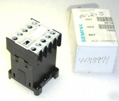 Siemens relay 3TF2001-0BB4 ac-3 kw 4 hp 230-460VAC 