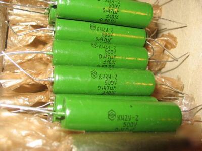 0,47 uf 500V pio capacitors K42Y-2 K42U2 lot of 100