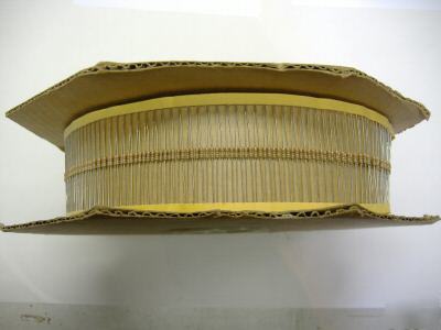 4900 pcs - metal film resistor, 187 ohm, 1/4 w, 1%
