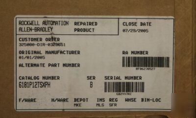 Allen bradley 6181P-12TSXPH versaview 1200P sealed