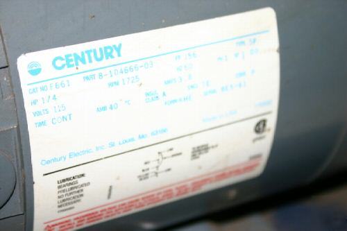 Century electric motor 1/4 hp