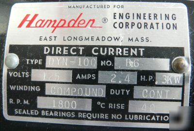 Hampden dyn-100A-dm dynamometer works great simple use