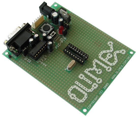 Microchip pic prototyping board - 18-terminal pic