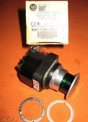 New allen bradley 800T-FXNP16GA7 3 pos push pull green
