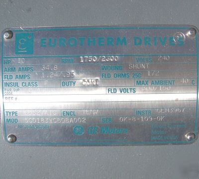 New ge eurotherm 10 hp dc motor 240 v CD327ATC