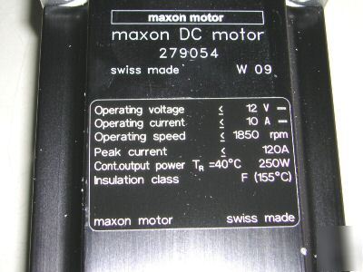 New maxon dc motor re 75 + gear head 250WATT 279054