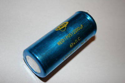 2200MFD 63V radial capacitor - vintage BLB28