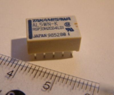 2X takamisawa AL5WN-k mini latching relay dpdt 5V coil