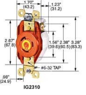 Hubbell IG2310 isolated ground twist-lockÂ® receptacle