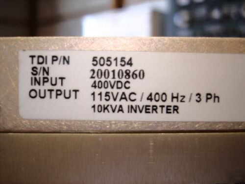 New *tdi* 10 kva inverters 400V-115V * accepting offers