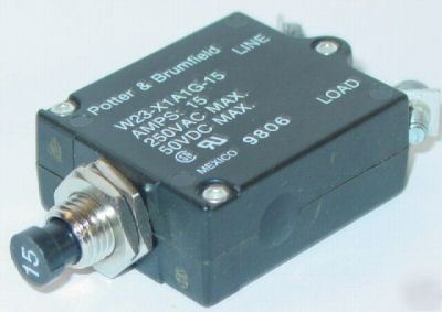 Potter + brumfield W23-X1A1G-15 magnetc circuit breaker