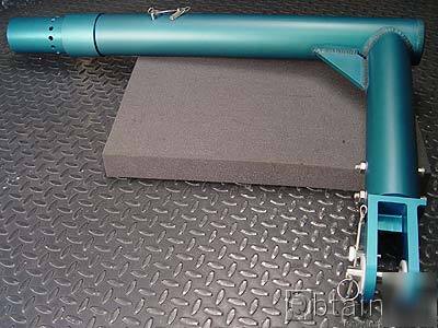 Robotic arm, aluminum, extending, blue anodized