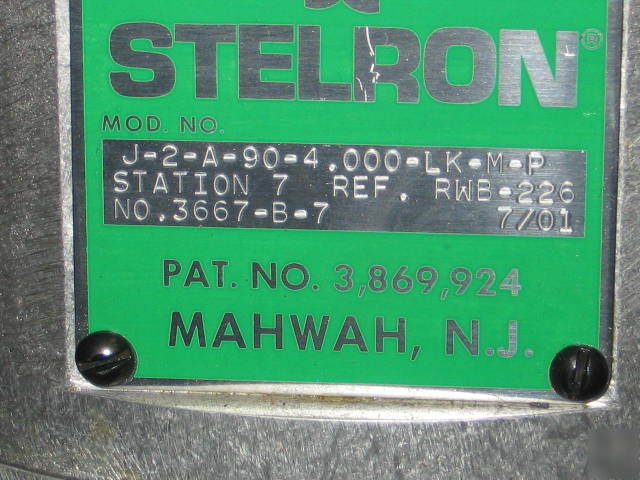 Stelron trans-part linear rotary pick & place j-2-a-90-