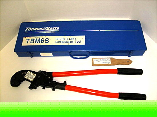 Thomas & betts TBM6S shure stake crimper + case t&b vgc