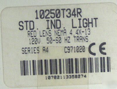 Cutler-HAMMER10250T35R red indicator LIGHT120VAC 