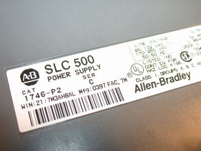 Loaded allen bradley 7 slot slc 500 plc 5/03