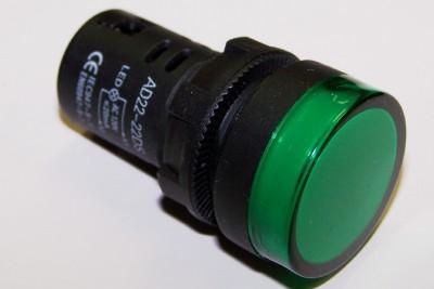 New led pilot light 22MM green led bulb ac/dc 