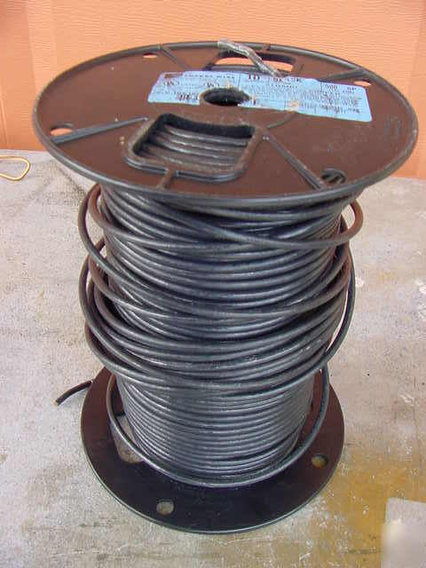 Partial spool insulated wire black 10 awg