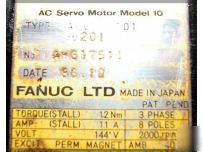 Fanuc ac servo motor A06B 2501-B201