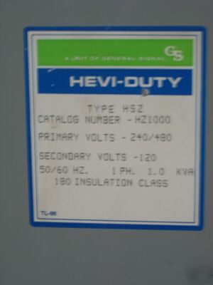 Hevi duty type ht 1.0 kva