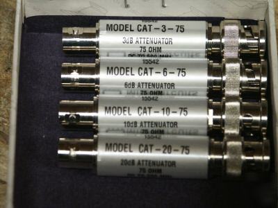 Mini-circuits cat-3/6/10/20 db - 75OHMS attenuator set.