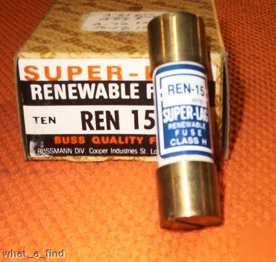 New buss renewable fuse super lag ren-15 amp REN15 nnb